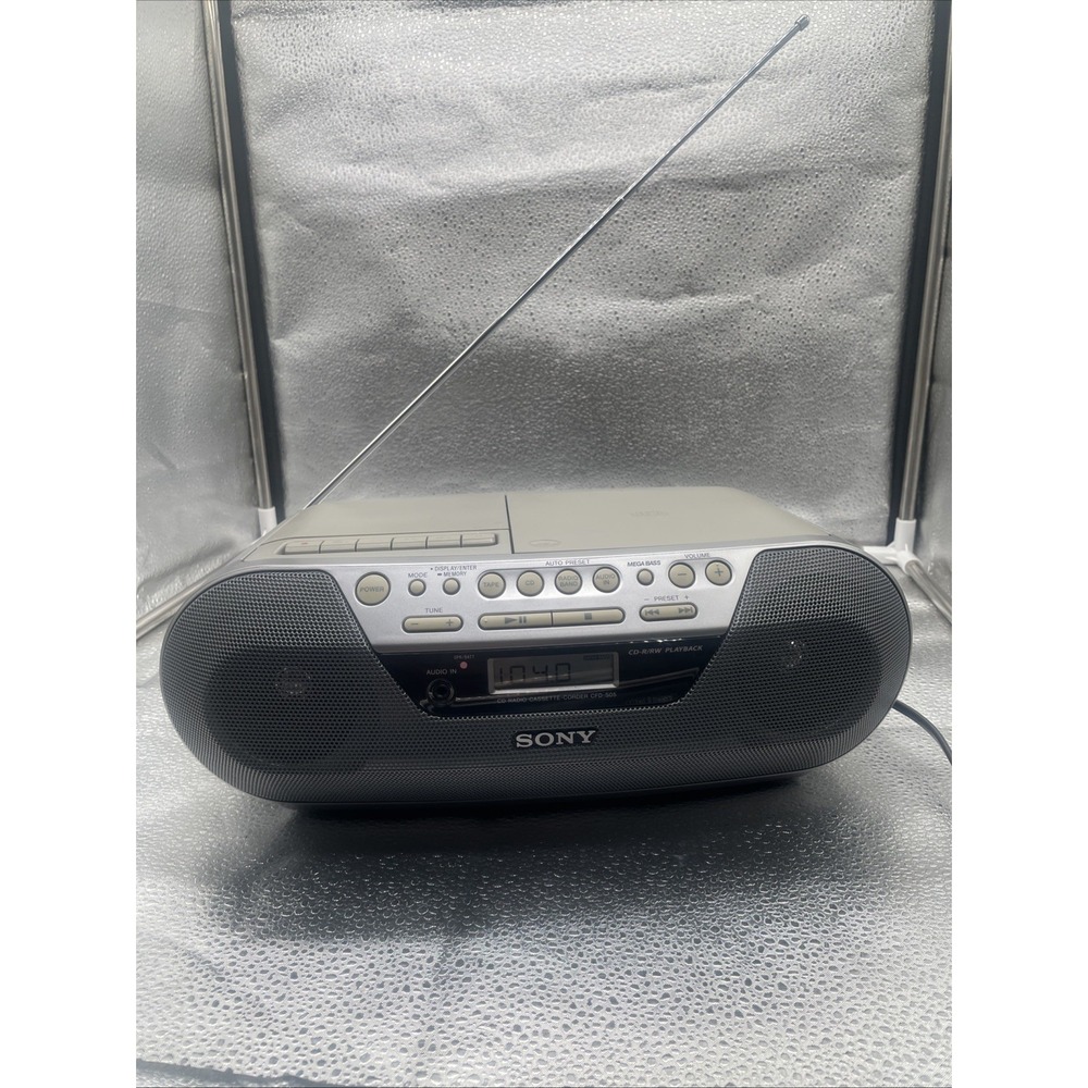Sony CFD-S05 Boombox CD Radio Cassette Player Recorder Portable - TESTED